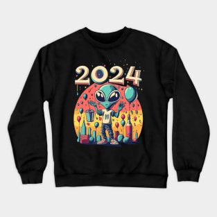 2024 Celebration - Alien New Years Eve NYE Crewneck Sweatshirt